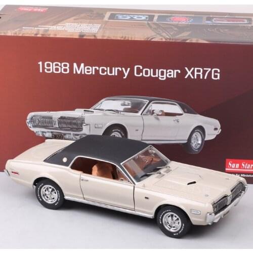 Sun Star 1:18 Scale Large Big Vintage Ford 1968 Mercury Cougar XR7-G Sport Coupe Diecasts & Toy Vehicles Car Model Souvenir Kids