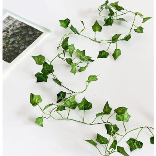 LED Artificial Plants String Light Green Maple Leaves Lamp Garland DIY Battery Powered Hanging Lighting