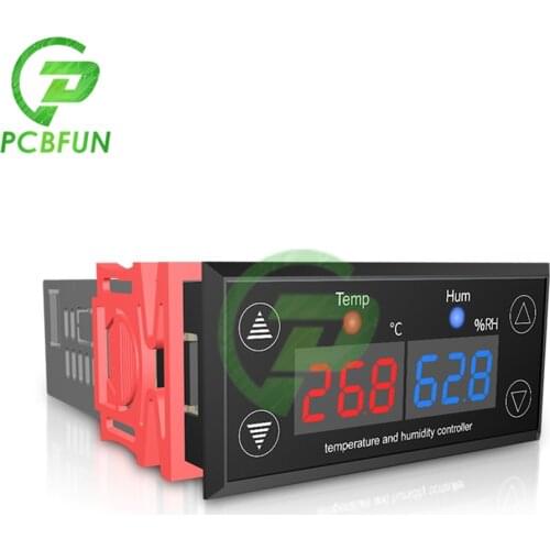 AC 110V-220V 10A SHT2010 Touch Control Thermostat Temperature and Humidity Controller with SHT20 Sensor Heating Cooling Aquarium