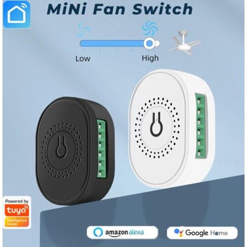 Tuya WiFi Mini DIY Smart Fan Speed Switch Ceiling Fan Controller Smart Life/Tuya APP Remote Control Work With Alexa Google Home