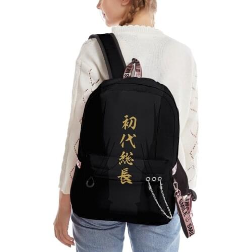 3D Anime Tokyo Revengers Cosplay Backpack Schoolbag Boys Girls Oxford Waterproof School Bag Women Men Casual Laptop Backpack