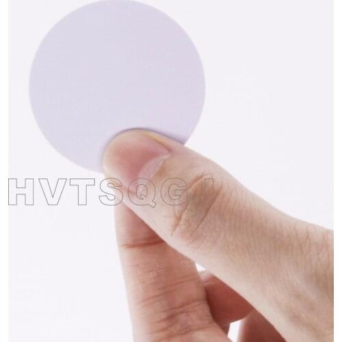 100pcs 125KHZ hard pvc waterproof em4100 sticker coin tag