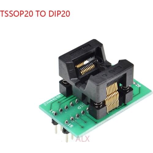 1PCS SSOP20 TSSOP20 TO DIP20 programmer adapter socket TSSOP TO DIP CONVERTER test chip IC ots-20(28)-0.65-01 FOR 0.65MM PITCH