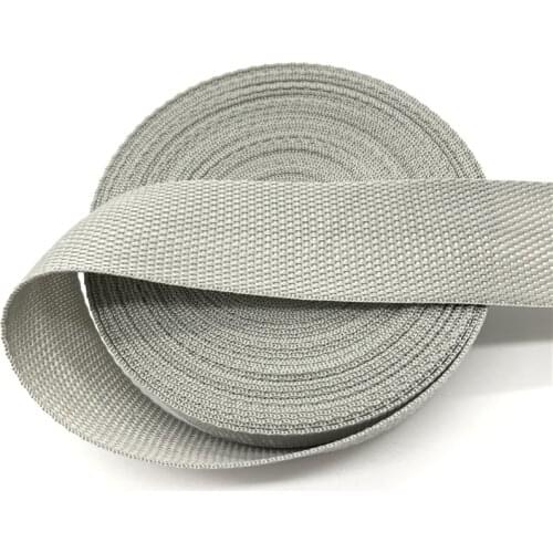15mm 20mm 25mm 30mm 38mm Wide 5yards Silver Strap Nylon Webbing Knapsack Strapping Bags Crafts