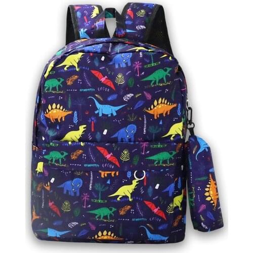 2pcs Dinosaur Cartoon Children School Bags Knapsack for Boy Girls School Backpacks Kids Schoolbag Kids Mochila with Pen Bag