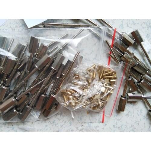 25 PCs Silver Color Violin Bow Screws 4/4 Violin bow parts