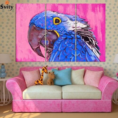 3pcs/set Lovely Bird Canvas Painting Art Print Poster, Wall Pictures For child Room Decoration Print On Canvas,No Frame