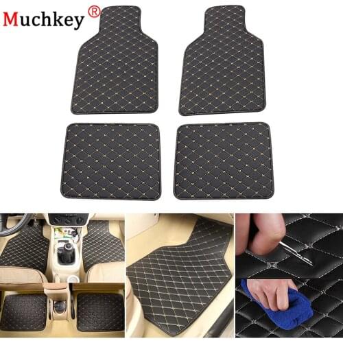 4Pcs Universal Car Floor Mats for AUDI S3 S5 S6 S7 S8 Q2 Q3 Q5 Q7 TT R8 RS e-tron All Weather Waterproof Carpet
