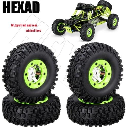 4pcs Wltoys Left & Right Tires Wheel Hub Kit For 1:12 RC Car Wltoys 12428 12423 0070 0071 Spare Replace Parts