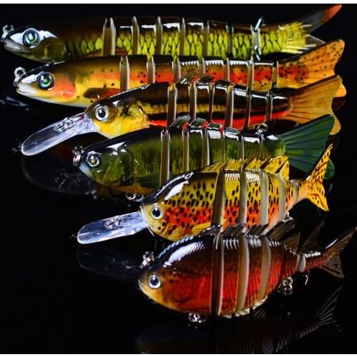 6pcs/lot Sinking Wobblers Fishing Lures Multi Jointed Swimbait Hard Artificial Bait for pike bass Fishing Lure Crankbait