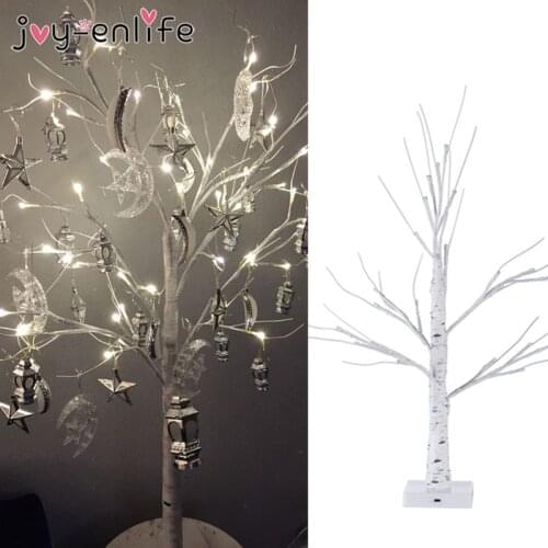 60cm LED Birch Tree Light Eid Mubarak Decor Muslim Islamic Festival Party DIY Decoraion Hajj Mubarak Ramadan Kareem Eid Al Adha