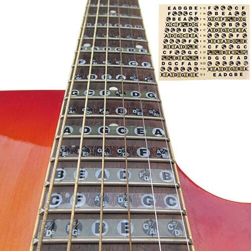 Acoustic Electric Guitar Fretboard Guitar Fretboard Note Decals Fingerboard Frets Map Sticker for Beginner Learner Guitar Parts