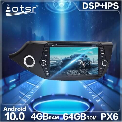 Android 10.0 4+64GB Car Radio Player GPS Navigation For KIA CEED 2013- 16 Auto Stereo Video HD Multimedia Headunit no DVD Player