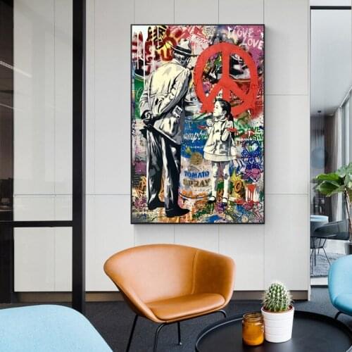 Art Girl Red hands Canvas Paintings On The Wall Art Posters And Prints Graffiti Art Pictures Kids Room Wall Decor