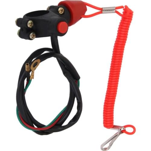 ATV Motorcycle Boat Tether Lanyard Emergency Kill Stop Engine Switch Push Button Interruptor de parada del motor de matar