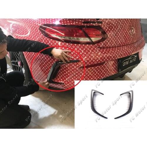Car Accessories Carbon Fiber Rear Bumper Vent Fit For 2015-2016 MB W205 C63 Coupe Rear Bumper Vent Canards