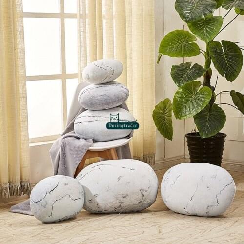 Dorimytrader 6 Pcs Purely Emulational Moon Stone Shape Giant Stuffed Soft Cushion Great Sofa Pillow Kids Play Toy Doll DY60686