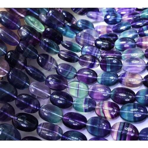 Fluorite purple flat oval 7*13*18mm for DIY jewelry making loose beads FPPJ wholesale beads nature gemstone