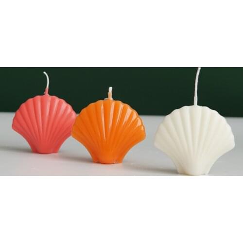 3D Seashell Candle Mould Scented Candle Mold Handmade Candle Making Shell Aromatherapy Plaster Molds Plastic Scallop Soap Mold