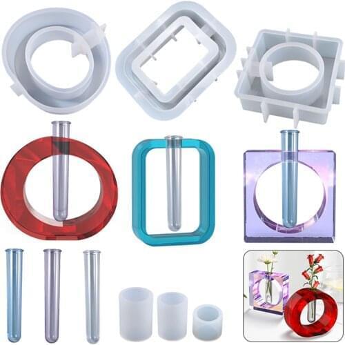 Resin Molds Crystal Epoxy Silicone Crafts Mould Home Decor Handmade Tools Modern Flower Vase Branch Hydroponic Flower