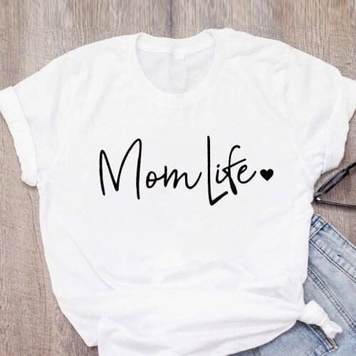 Simple Wild Tshirt Mom Life Tshirt Fashion T shirt Short Sleeve tshirt Summer Casual Tee Shirt Ladies Letter Tshirt