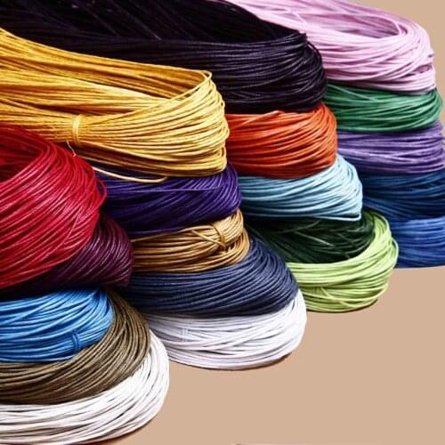 1mm Waxed Cotton Cord Beading Rattail Braided DIY Jewellery Making String Thread 5m