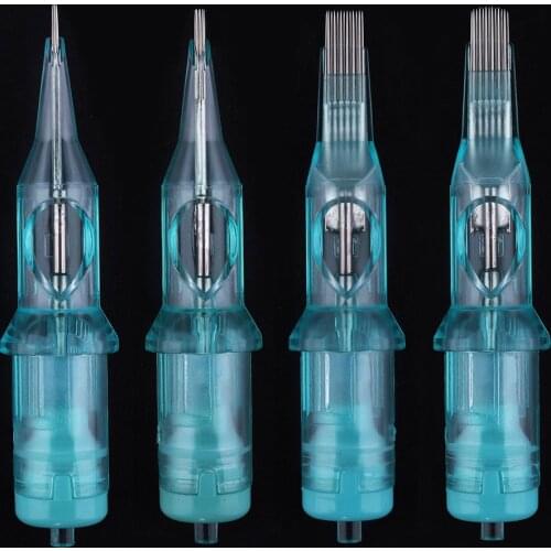 10Pcs High Quality Tattoo Needles Cartridge 0.35mm 0.30mm 0.25mm Disposable Sterilized Eyebrow Lip Makeup Needles RL RS RM M1