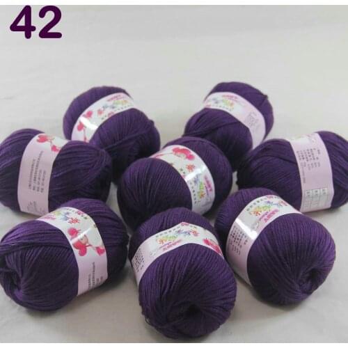 Color Optional 8 ballsX50g Cashmere Silk Velvet Children Hand Kintting Yarn White Baby pink 18-31
