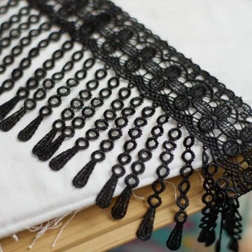 3meter Fringed lace fabric Hollow lace decoration accessories DIY handmade materials lace Skirt hem
