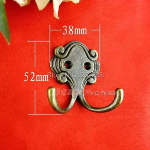 52 * 38mm European creative kitchen zinc alloy hook Pastoral clothes pegs Door-back coat hooks Wholesale Delivery