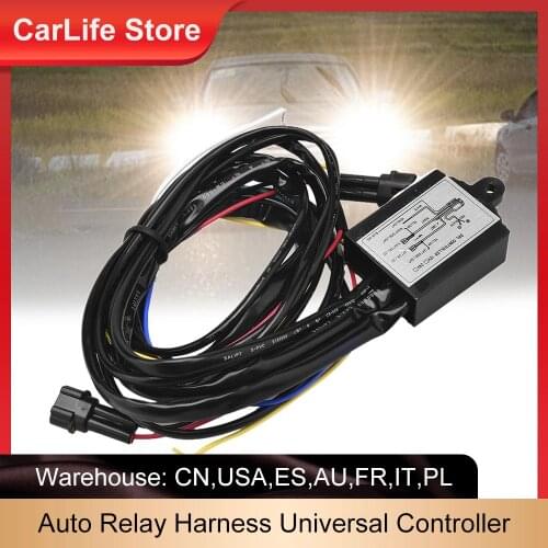 Multi-function Daytime Running LED Light Relay Harness Control DRL On Off Dimmer Car Daytime Running Lights Controller