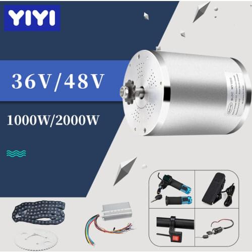 Electric Scooter Motor Kit Electric Go kart kit 1000W 2000W 36V 48V Electric Motor for Skateboard Ebike Motor Controller ATV