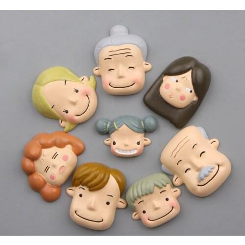 Cartoon Family Figure Funny Fridge Magnet Creative Refrigerator Message Magnetic Sticker Home Kitchen Decor Office Accessories