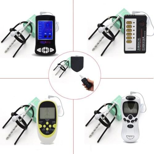 Male Electric Penis Massager Electrical Stimulation Medical Electro Shock Penis Plug Urethral Enlargement Ring Catheter Sex Toys