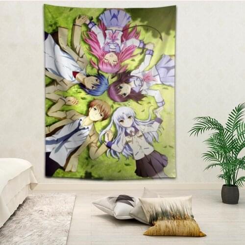 New Arrival Angel Beats! Tapestry Hanging Blanket background wall bedroom Home Art Tapestries Decor Customize your image
