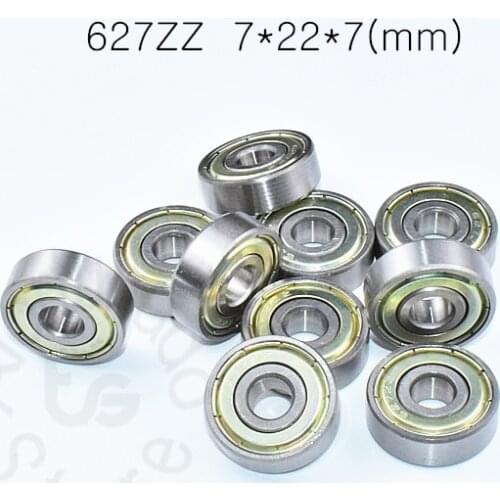 Carbon steel 627 627ZZ 7*22*7(mm) 10pieces bearing bearings metal Sealed Bearing Economical practical