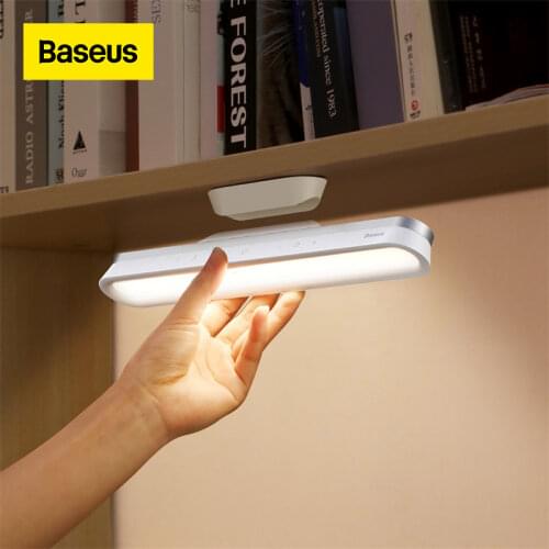 Baseus Hanging Magnetic LED Table Lamp Chargeable Stepless Dimming Cabinet Light Night Light For Closet Wardrobe Desk Lamp