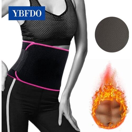 YBFDO 2021 New Women Adjustable Fitness Belt Sweat-absorbent Breathable Sports Body Shaping Fat Burning Girdle Orthopedic Waist