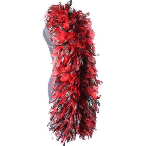 Fluffy Rooster Feathers Boa Chicken Ribbon for DIY Party Wedding Dress Clothes Sewing Jewelry Accessories Crafts Plume 2 Yards