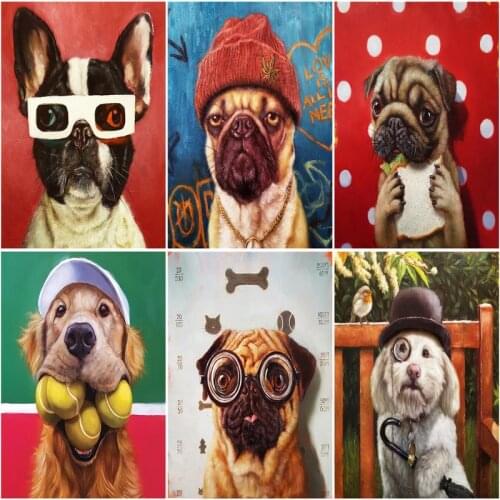 CHENISTORY Frame Diy Paint By Numbers Kits Acrylic Wall Art Home Decors Cat Animals Coloring By Numbers For Diy Gift 60x75cm