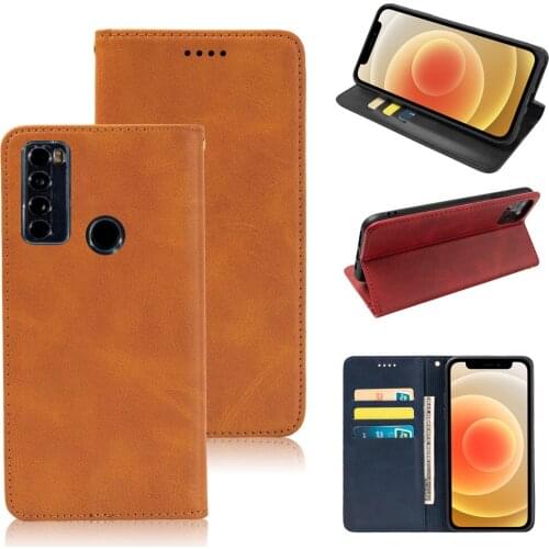 Luxury Business Leather Case For TCL 20 SE 20SE 6.82" 2021 Back Flip Phone Wallet Cover Magnetic Stand Book