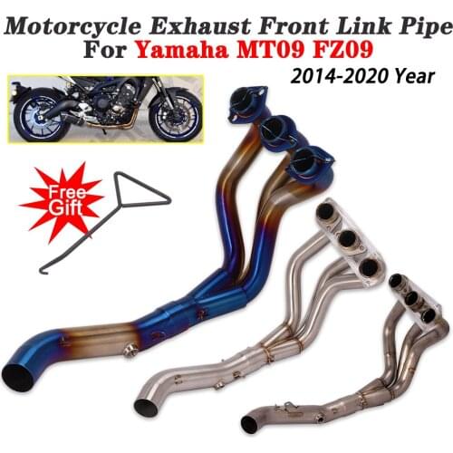For Yamaha MT09 FZ09 2014-2020 Exhaust Motorcycle Front Link Pipe Titanium Alloy Muffler Connection Escape Moto Modified Connect