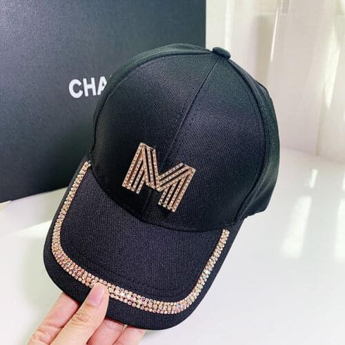 Womens Cap with Diamonds 2021 Fashion Outdoor Baseball Cap Summer Sunscreen Sun Hat Trend Adjustable Hip-hop Ladies Hats