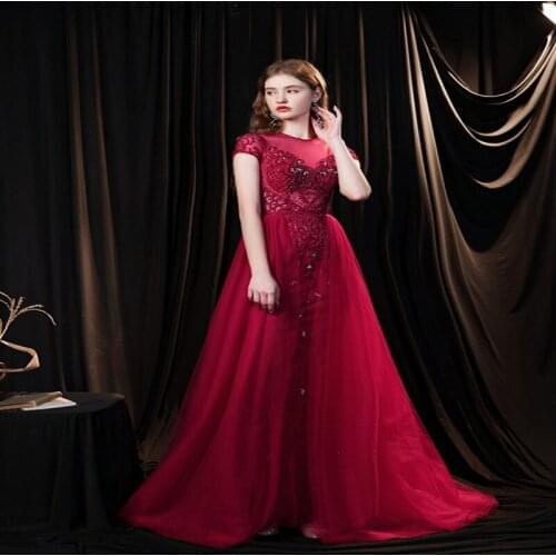 Milomi.cp A-line evening dress womens banquet high-end atmosphere fashion wine red temperament elegant bride wedding