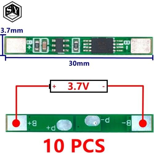 10PCS Great IT 1S 3.7V 3A li-ion BMS PCM battery protection board pcm for 18650 lithium ion li battery