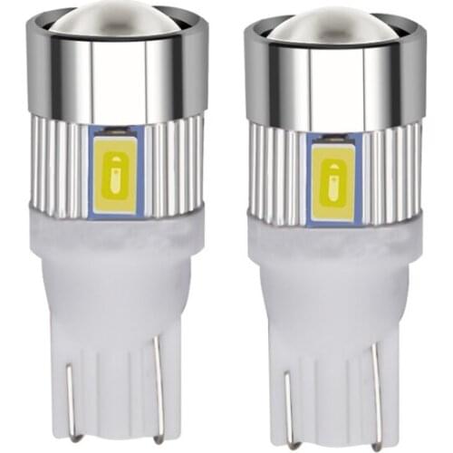2/4Pcs T10 5630 5730 6SMD W5W 168 194 LED Wedge Light Side Bulbs For Car Tail light Parking Dome Door light White DC12V