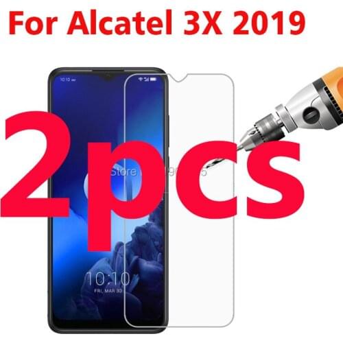 2PCS Tempered Glass Clear On The For Alcatel 3X 2019 5048I 9H Protective Film Screen Protector For Alcatel 5048I Guard