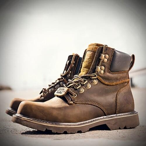 2020 Winter Military Boots Warm Work Boots Outdoor Shoes Men Leather X#20/10d50