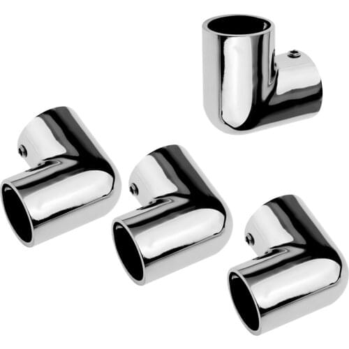 4pcs Boat/Marine 1 / 7/8inch 90 Degree Hand Rail Fitting Stainless Steel Tee
