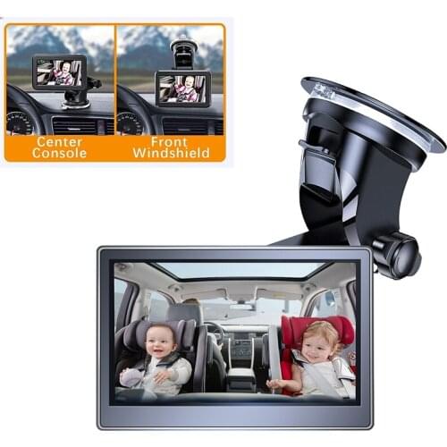5Inch HD1080P Baby Car Mirror Back Seat Baby Car With HD Camera Function Car Mirror Display Reusable Sucker Bracket